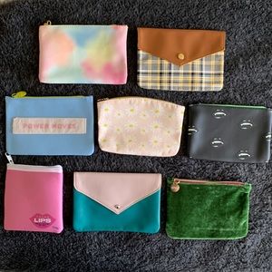 Lot of 8 small cosmetic bags! Small, Ipsy Brand